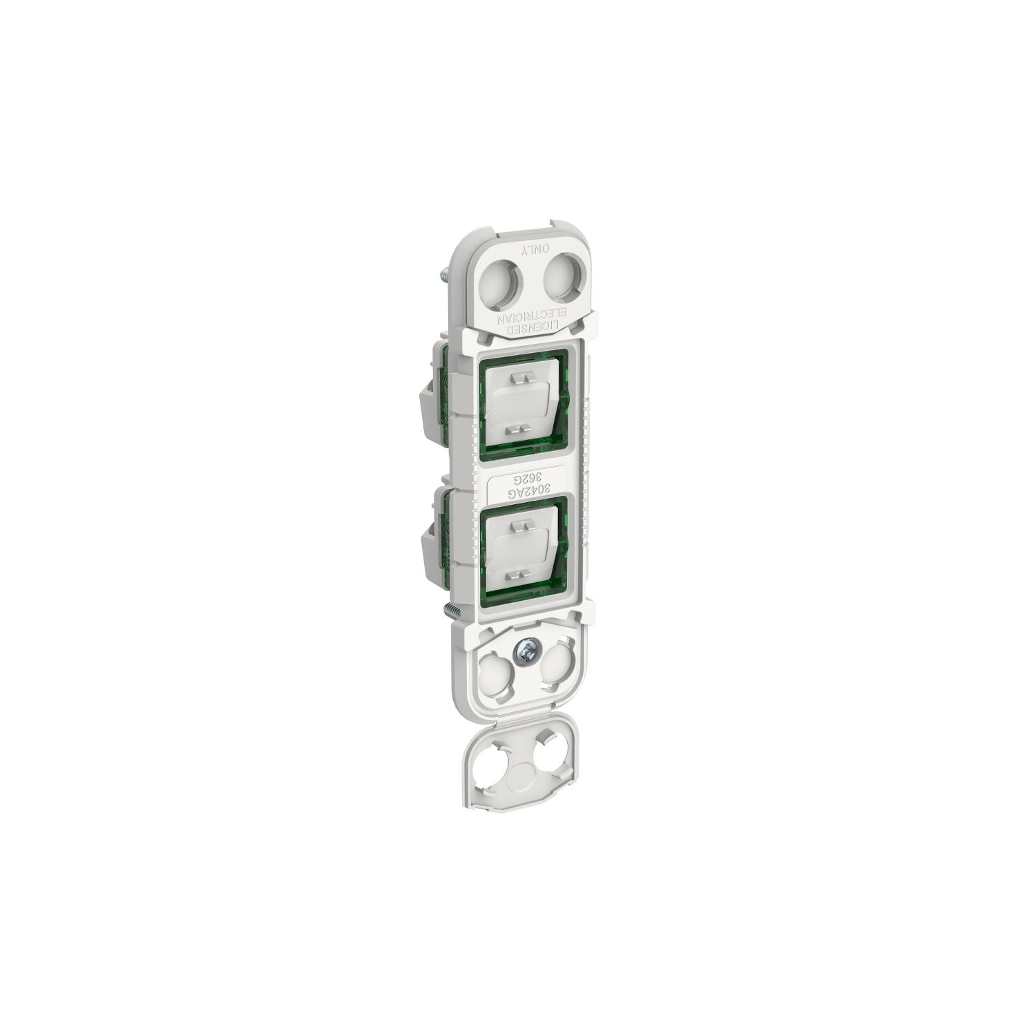 Iconic - 2 switches architrave with fixing frame